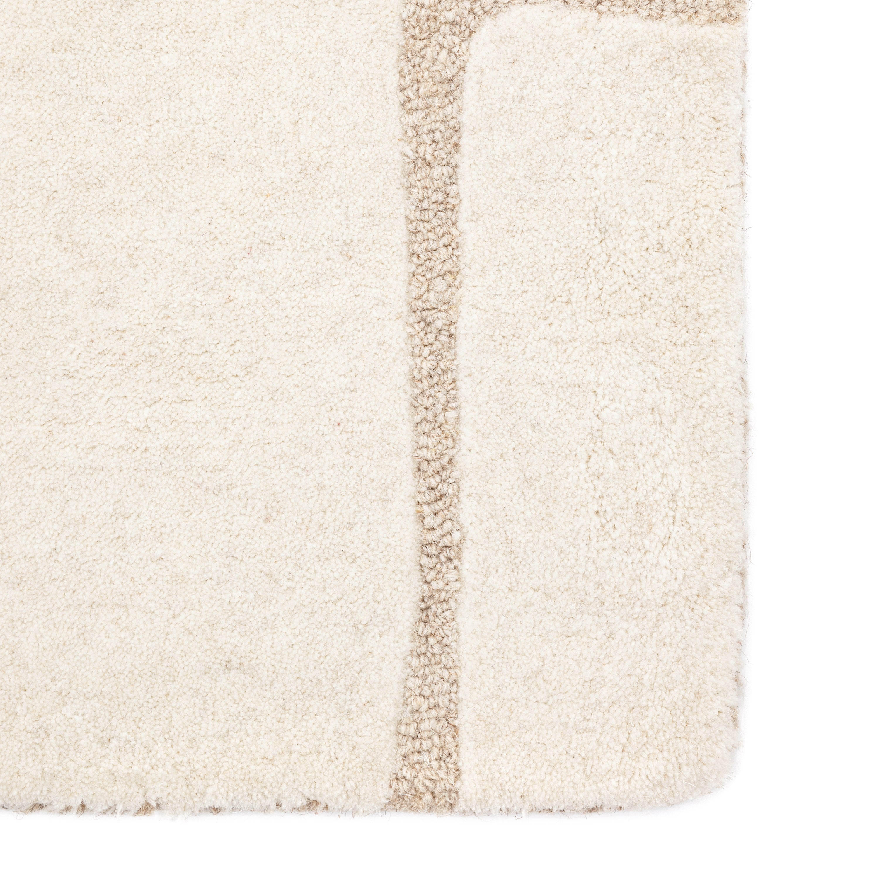 Kanha Cream Tufted Graphic Rug 160x230